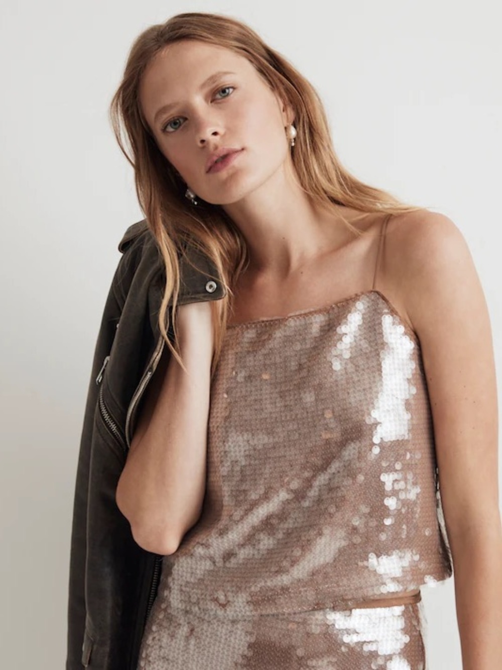Madewell Rose Gold Sequin Cami